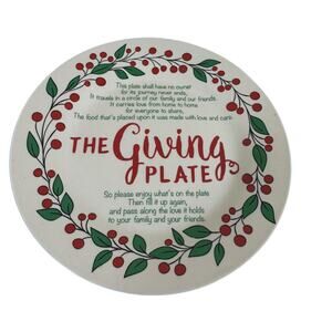 Mambo Group The Giving Plate Ceramic Glazed 9" Holiday Christmas‎ Plate